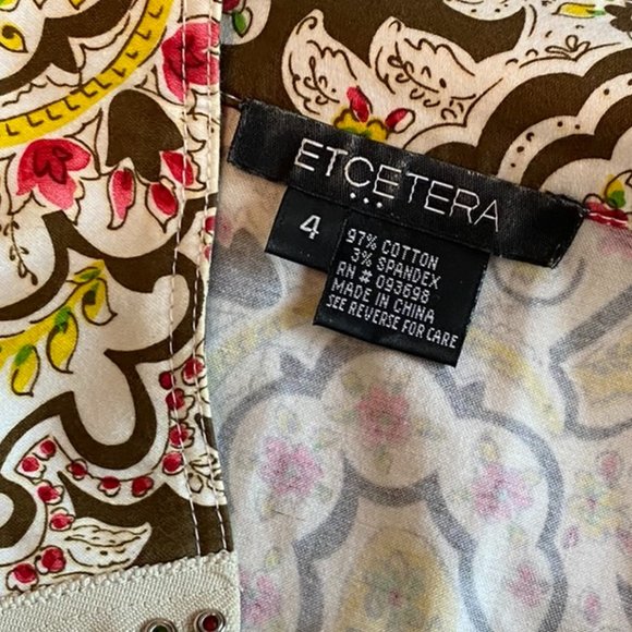 Etcetera Paisley Jacket Size 4 - Picture 4 of 9